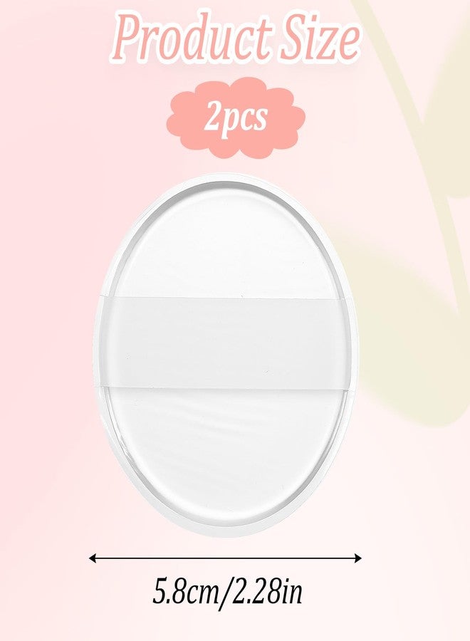 Ajcotahm 2Pcs Silicone Makeup Sponge, Clear Round Powder Puff Washable Makeup Applicator for Women Girls Non-Absorbent Cosmetic Beauty Sponge for Foundation, Concealer, Cream, Blush, Highlighter - Image 3